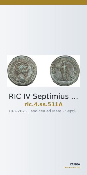 RIC IV Septimius Severus 511A — CANOA