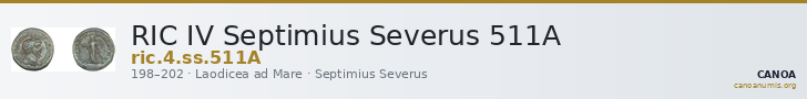 RIC IV Septimius Severus 511A — CANOA