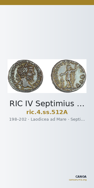 RIC IV Septimius Severus 512A — CANOA