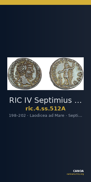 RIC IV Septimius Severus 512A — CANOA