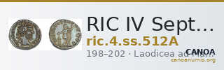 RIC IV Septimius Severus 512A — CANOA
