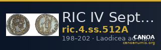 RIC IV Septimius Severus 512A — CANOA