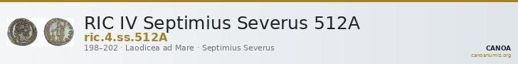 RIC IV Septimius Severus 512A — CANOA
