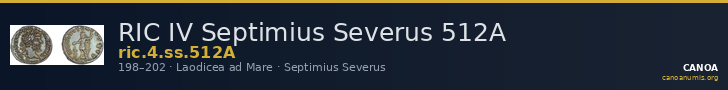 RIC IV Septimius Severus 512A — CANOA