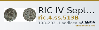 RIC IV Septimius Severus 513B — CANOA