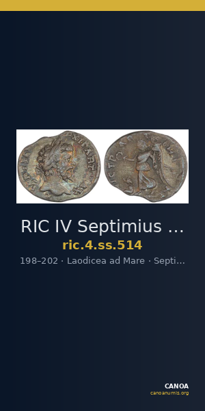 RIC IV Septimius Severus 514 — CANOA