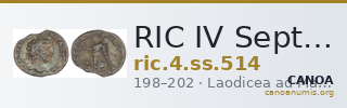 RIC IV Septimius Severus 514 — CANOA