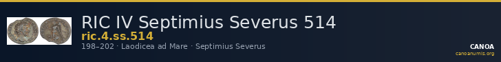 RIC IV Septimius Severus 514 — CANOA