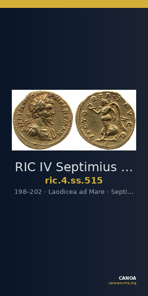 RIC IV Septimius Severus 515 — CANOA