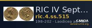 RIC IV Septimius Severus 515 — CANOA