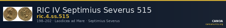 RIC IV Septimius Severus 515 — CANOA