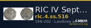 RIC IV Septimius Severus 516 — CANOA
