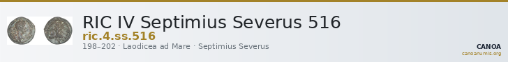 RIC IV Septimius Severus 516 — CANOA