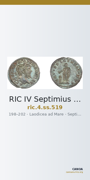 RIC IV Septimius Severus 519 — CANOA