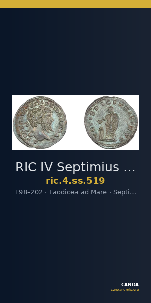 RIC IV Septimius Severus 519 — CANOA