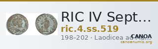 RIC IV Septimius Severus 519 — CANOA
