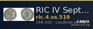 RIC IV Septimius Severus 519 — CANOA