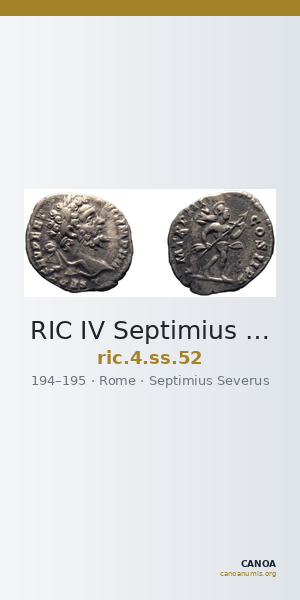 RIC IV Septimius Severus 52 — CANOA