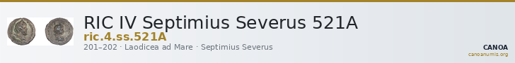 RIC IV Septimius Severus 521A — CANOA