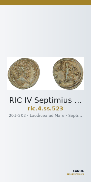 RIC IV Septimius Severus 523 — CANOA