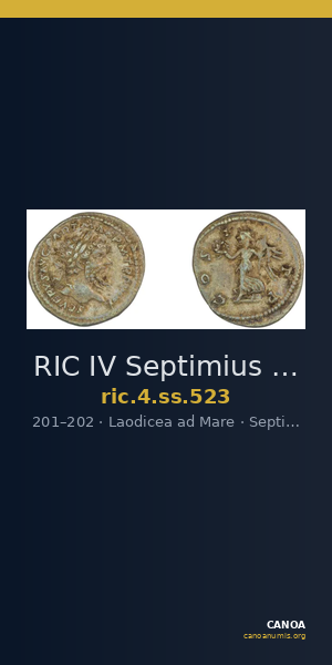 RIC IV Septimius Severus 523 — CANOA