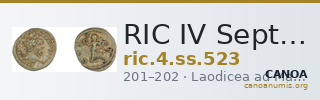 RIC IV Septimius Severus 523 — CANOA