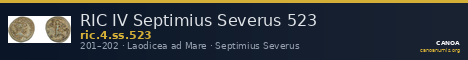 RIC IV Septimius Severus 523 — CANOA