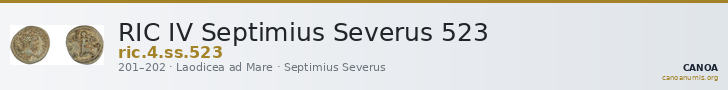RIC IV Septimius Severus 523 — CANOA
