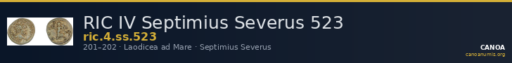 RIC IV Septimius Severus 523 — CANOA