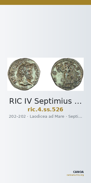 RIC IV Septimius Severus 526 — CANOA