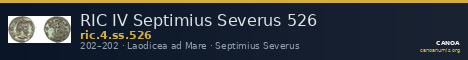 RIC IV Septimius Severus 526 — CANOA