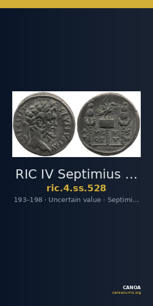 RIC IV Septimius Severus 528 — CANOA