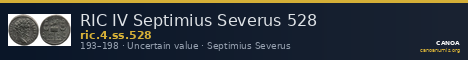 RIC IV Septimius Severus 528 — CANOA