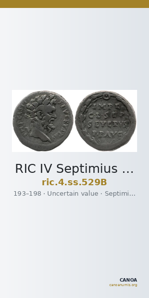 RIC IV Septimius Severus 529B — CANOA