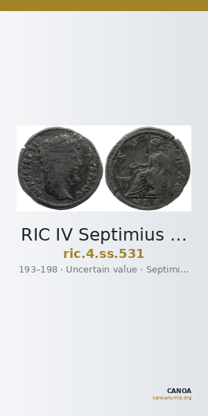RIC IV Septimius Severus 531 — CANOA