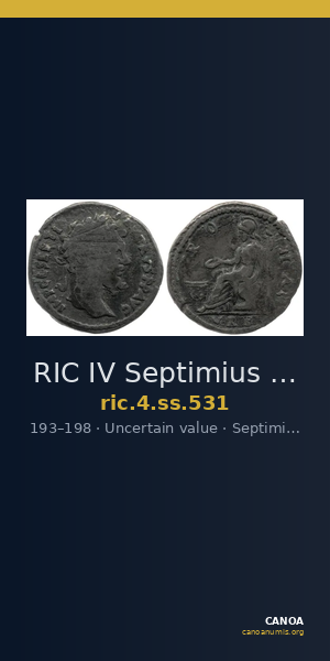RIC IV Septimius Severus 531 — CANOA