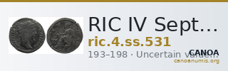 RIC IV Septimius Severus 531 — CANOA