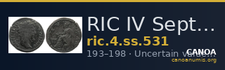 RIC IV Septimius Severus 531 — CANOA