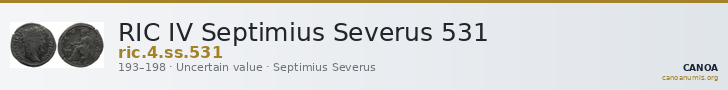 RIC IV Septimius Severus 531 — CANOA