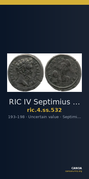 RIC IV Septimius Severus 532 — CANOA