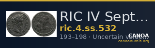 RIC IV Septimius Severus 532 — CANOA