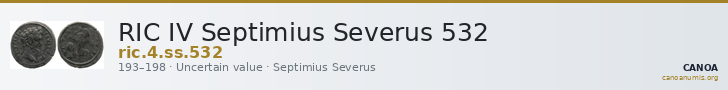RIC IV Septimius Severus 532 — CANOA
