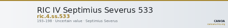RIC IV Septimius Severus 533 — CANOA