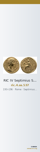 RIC IV Septimius Severus 537 — CANOA