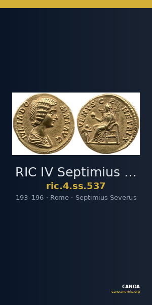 RIC IV Septimius Severus 537 — CANOA