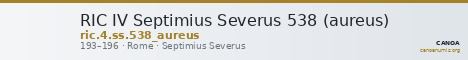 RIC IV Septimius Severus 538 (aureus) — CANOA