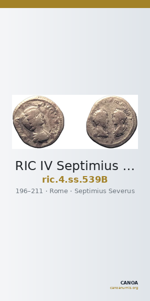 RIC IV Septimius Severus 539B — CANOA