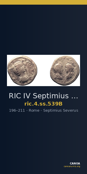 RIC IV Septimius Severus 539B — CANOA