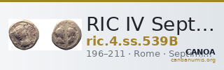 RIC IV Septimius Severus 539B — CANOA