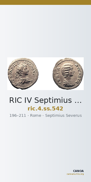 RIC IV Septimius Severus 542 — CANOA